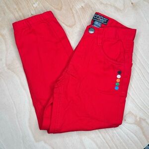 Coogi Kids Red Denim Embroidered Logo Size 4